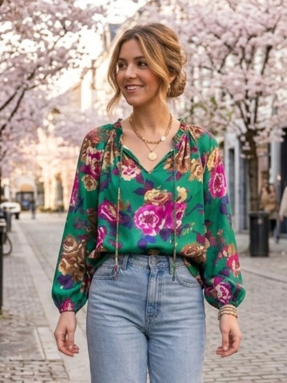 Nikki Perez S Romantic Feminine Whimsigoth Floral Resortwear Floral Blouse